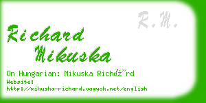 richard mikuska business card
